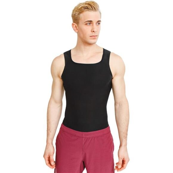 Sweat Shaper Men’s Premium Slimming Shapewear Workout Sauna Tank Top Vest - Picture 3 of 7